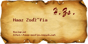 Haaz Zsófia névjegykártya