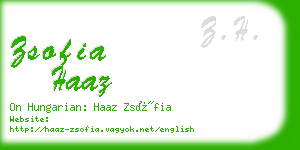 zsofia haaz business card